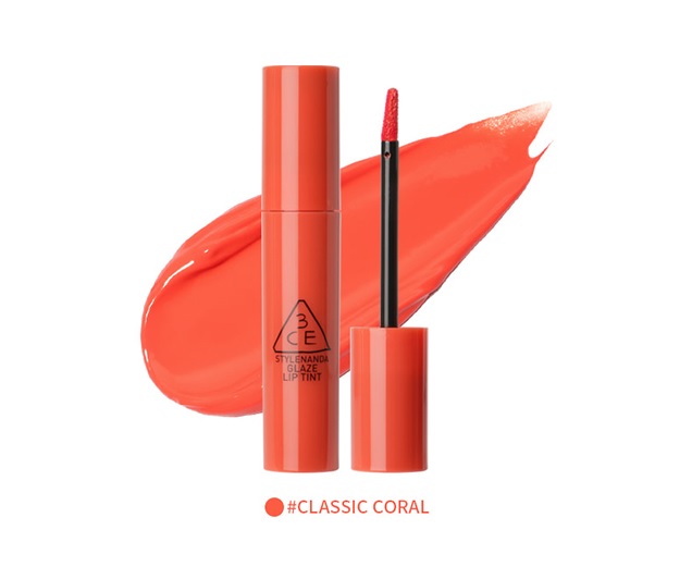 3CE Glaze Lip Tint Classic Coral