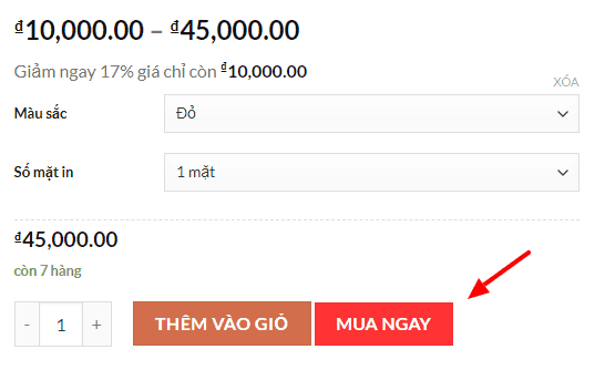 Thêm nút Mua Ngay vào Woocommerce
