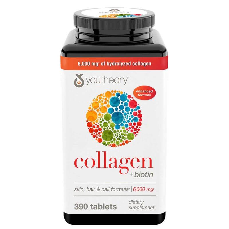 Collagen Mỹ: Viên uống Youtheory Collagen + Biotin