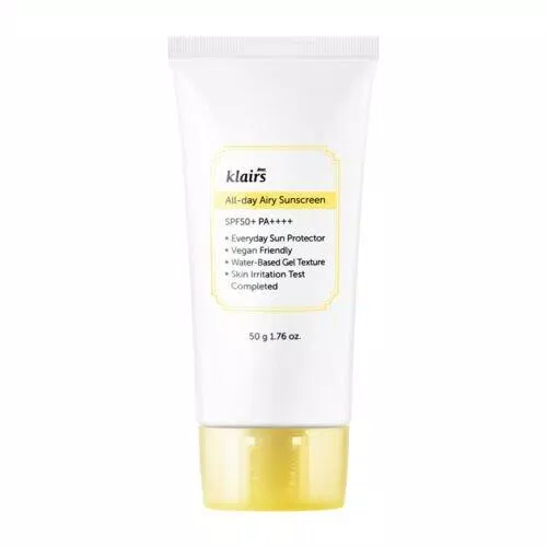 Top 10+ kem chống nắng cho da thường tốt nhất: bảo vệ da toàn diện Kem Chống Nắng Klairs All Day Airy Sunscreen (Ảnh: internet)