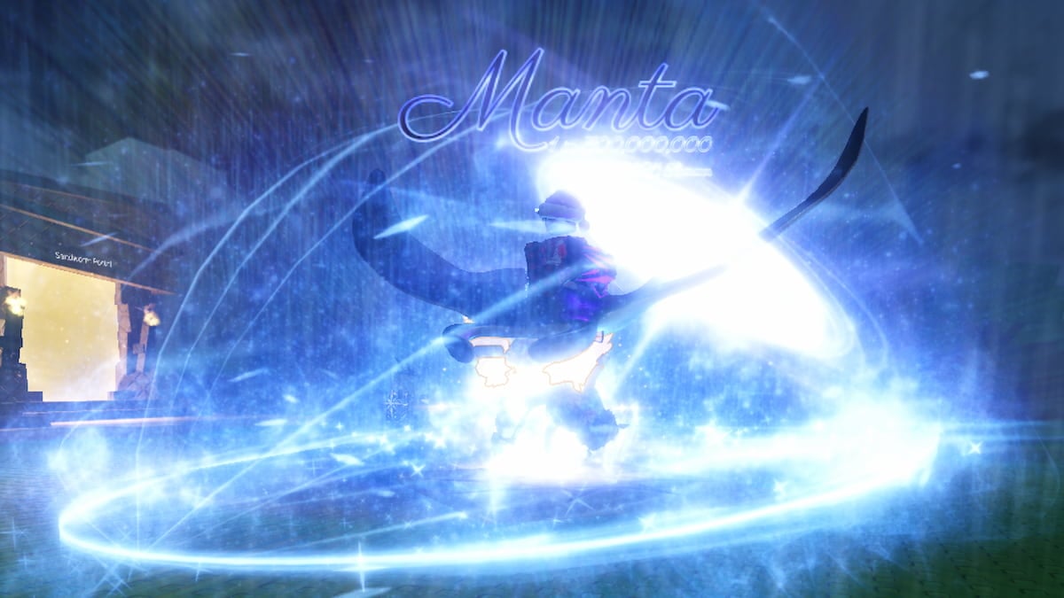 Roblox Sols Rng Manta Blue Aura Avatar Riding A Manta Encased In A Wonderful Blue Aura